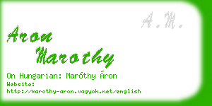 aron marothy business card